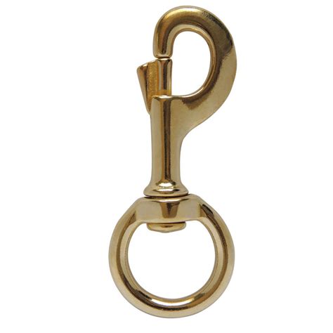 Round Eye Snap Hook Brass • Toowoomba Saddlery