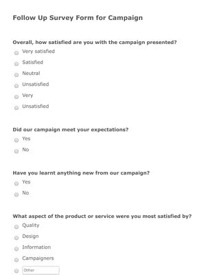 Campaign Survey Form Template Jotform