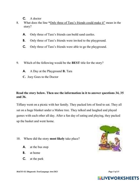 Grade 2 Language Arts Diagnostic Test Part2