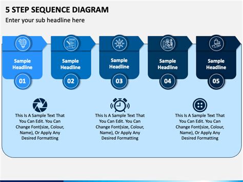 5 Step Sequence Diagram Powerpoint Presentation Slides Ppt Template