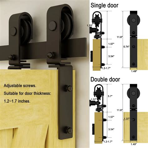 Heavy Duty Bi-Folding Sliding sliding barn door Hardware Kit for Easy