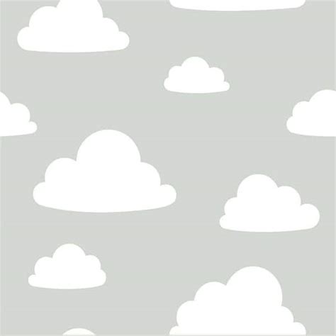 NuWallpaper Grey Clouds Grey Wallpaper Sample NU1931SAM - The Home Depot