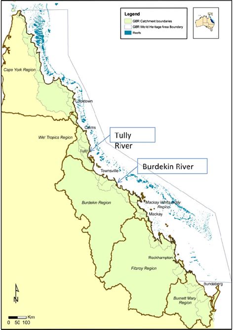 Drainage Basins Discharging Into The Great Barrier Reef And The Download Scientific Diagram