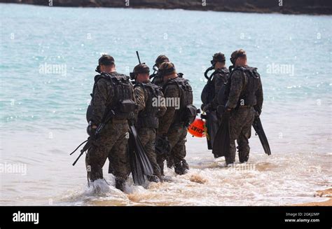 U S Marines With Force Reconnaissance Platoon Frp 31st Marine Expeditionary Unit Meu