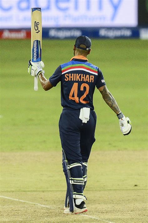 Shikhar Dhawan celebrates his half-century | ESPNcricinfo.com