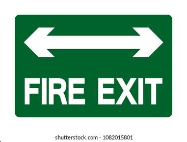 Fire Exit Emergency Green Symbol Sign Stock Vector (Royalty Free) 1082015801 | Shutterstock