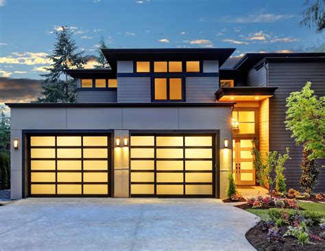 12 X 10 Full View Modern Garage Door With Matte Black Finish With