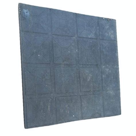 Concrete Square Black Cement Block Tile For Car Parking Thickness