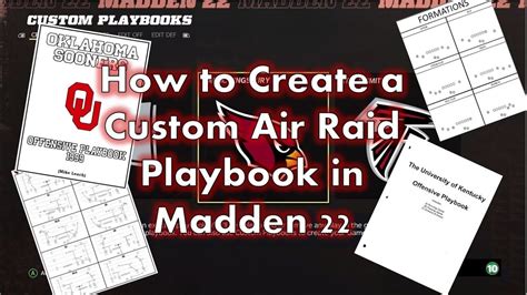 How To Create A Custom Air Raid Playbook In Madden 22 Link To Audibles