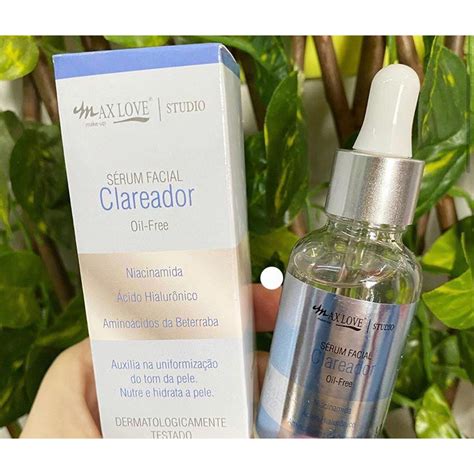 Sérum facial Clareador Max Love Oil Free 30ml Shopee Brasil