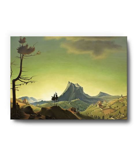 Evening Landscape Franz Sedlacek Kanvas Tablo Akşam Manzarası Lavi