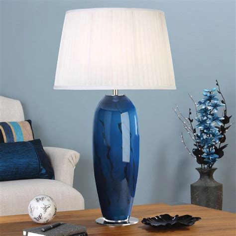 Table Lamp Charming Blue Glass Lamp Blue Table Lamps Â Lamps Blue Glass Lamp Shades Uk Blue