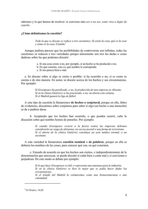 Uso De Razon Pdf