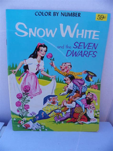 Vintage 1970s Snow White And The Seven Dwarfs Color By Etsy