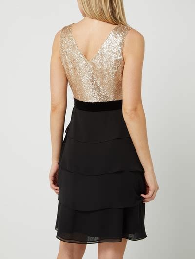 Paradi Cocktailkleid Aus Chiffon Mit Pailletten Black Online Kaufen