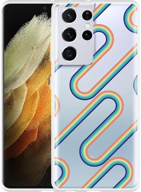 Hoesje Geschikt Voor Samsung Galaxy S Ultra Retro Regenboog Ii Bol