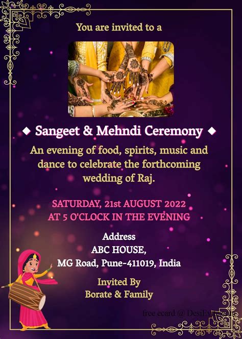 Share More Than Mehndi Sangeet Invitation Cards Best Nhuaanphu Vn