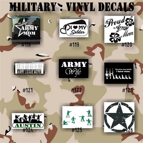 MILITARY vinyl decals car window stickers by CreativeStudio805