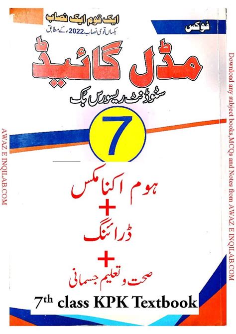 7th Class New Books And Guides KPK 2022 Awaz E Inqilab