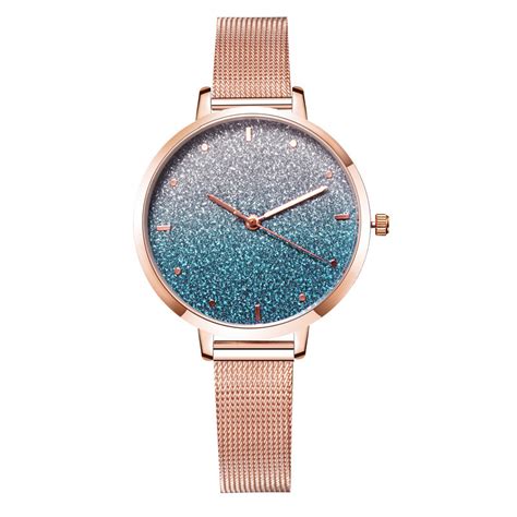 Ladies Quartz Watch Women Fashion Mesh Strap Wristwatch Waterproof