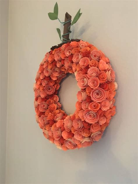 Paper Flowers/orange Paper Flowers/paper Flower Pumpkin - Etsy