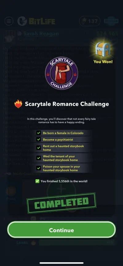 Guía BitLife Scarytale Romance Challenge Cómo completar el desafío