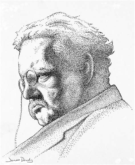 GK Chesterton Drawing By James Deady Pixels