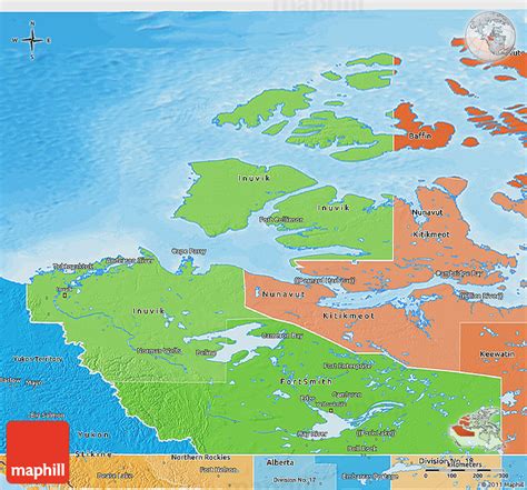 Political Map Of Northwest Territories United States Map