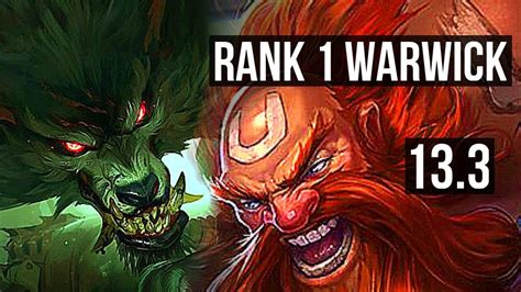 WARWICK Vs GRAGAS TOP Rank 1 Warwick 1000 Games 1 2M Mastery 8