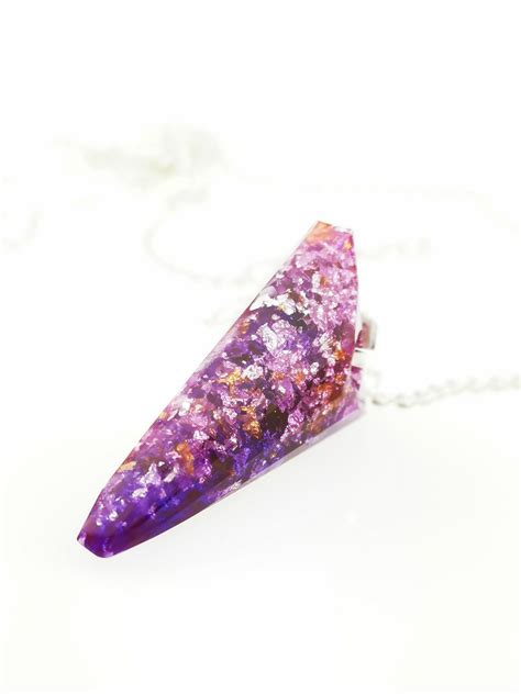 Luxury Violet Spike Orgonite Necklace