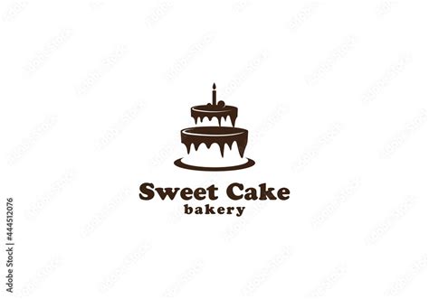 cake shop logo template in white background Stock Vector | Adobe Stock