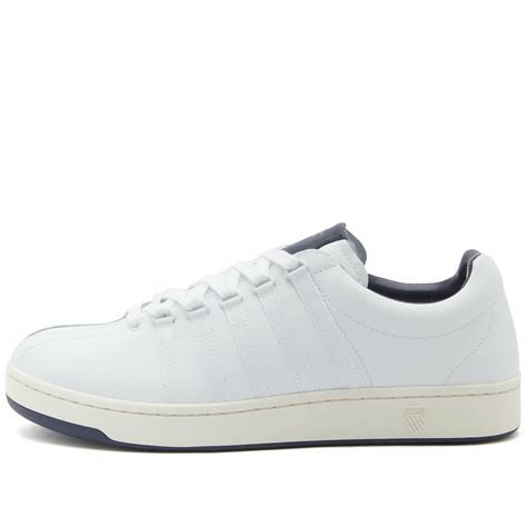 K-Swiss Men's Classic GT Sneakers in White/Navy K-SWISS