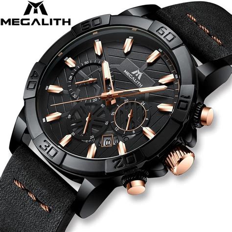 Megalith Sport Chronograph Waterproof Top Brand Luxury Luminous Watch