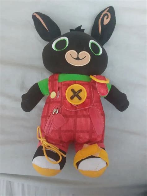 CBEEBIES BING BUNNY Learn To Dress Activity Soft Toy Plush , Tie Laces, Zips... £4.50 - PicClick UK