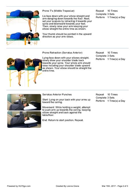 Scapular Stabilization Exercises Page Oahu Spine Rehab