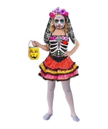 Disfraz Catrina Niña Talla 6 8 10 MercadoLibre