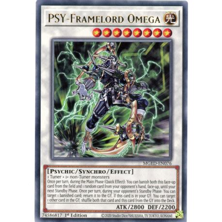 MGED EN076 PSY Framelord Omega Maximum Gold El Dorado Card Yu Gi Oh