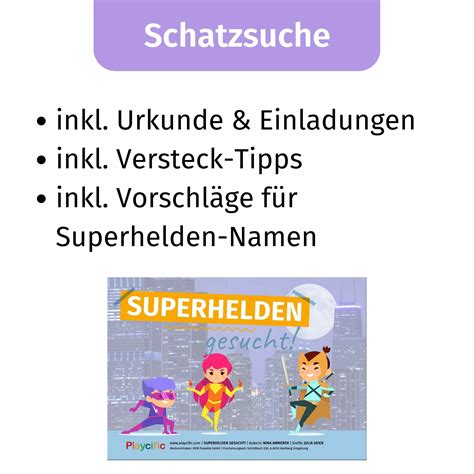 Superhelden Schatzsuche F R J Hrige Kindergeburtstag Schnitzeljagd