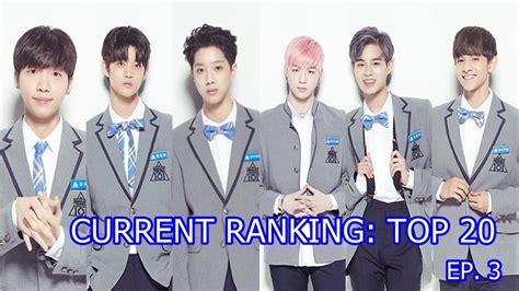 PRODUCE 101 S2 RANKING TOP 20 EP 3 YouTube