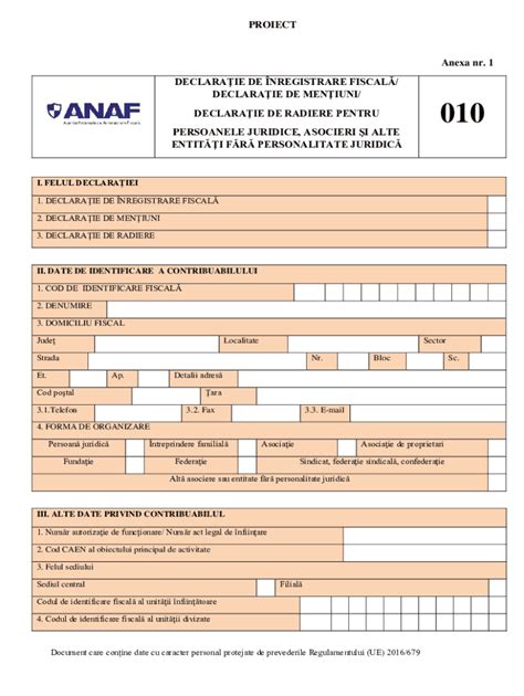 Fillable Online Instructiuni De Completare A Formularului