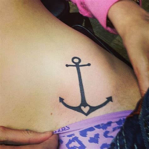 My beautiful anchor tattoo with a heart! Obsessed with the placement ...