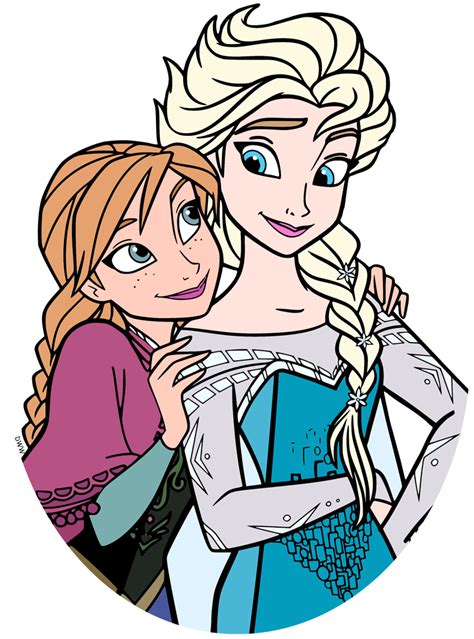 Anna And Elsa Clip Art From Frozen Disney Clip Art Galore