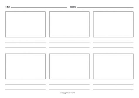 Blank Storyboard Templates Various Portrait And Landscape Styles