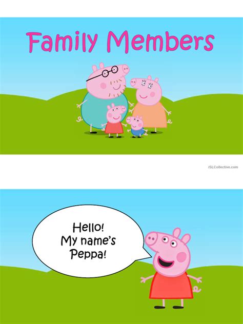 Family Members - Peppa Pig family with sound | PDF