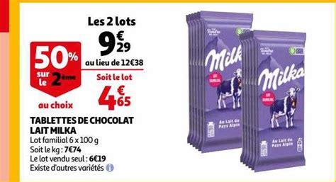 Promo Tablettes De Chocolat Lait Milka Chez Auchan Icatalogue Fr