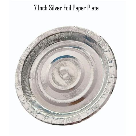 7 Inch Silver Foil Paper Plate At Rs 1 Piece Silver Paper Dish In