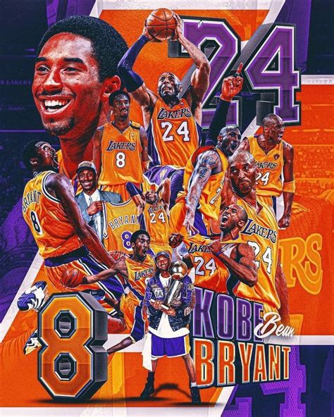 An Image Of The Lakers Basketball Team In Purple And Orange