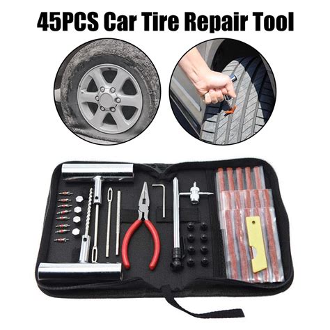 Auto Bike Tire Repair Studding Tool Set Kit De Reparo Do Pneu Do Carro