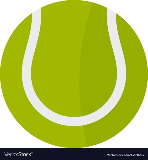 Tennis Ball Icon Flat Style Royalty Free Vector Image