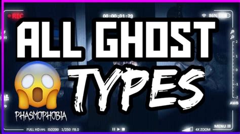 Phasmophobia All Ghost Types Phasmophobia Game Ghost Types Youtube